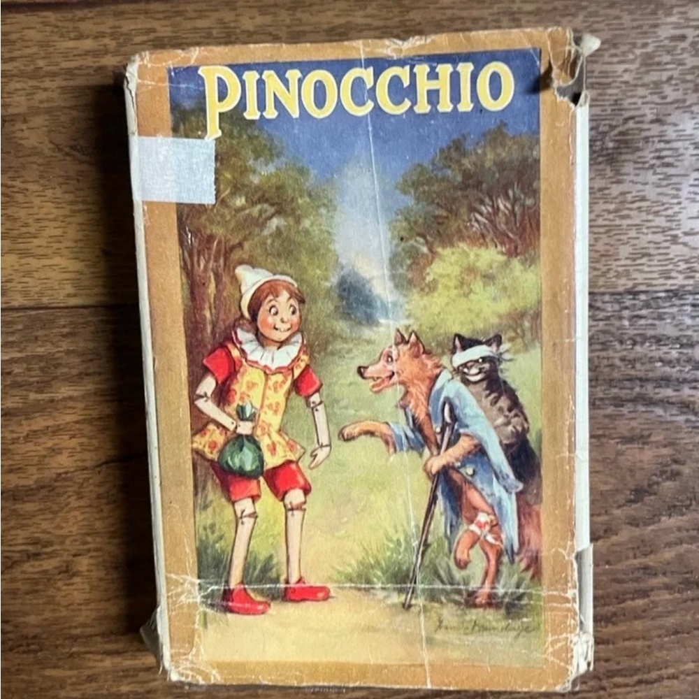 Pinocchio • by D. Collidi • Vintage • 1924 • Saalfield Publishing •HC W/ DJ Book